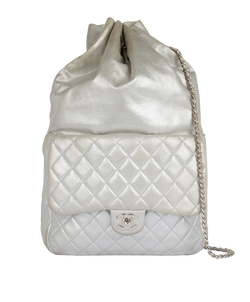 Backpack In Seoul, Leather, Silver, 21926052 (2015-16), E/AC, 2*